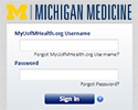 A login screen for Michigan Medicine's Patient Portal