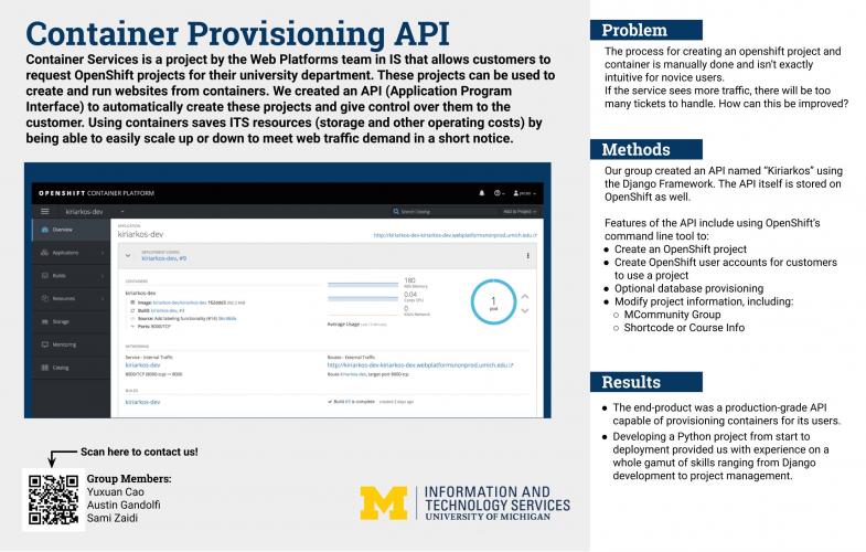 Container Provisioning API Presentation