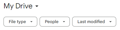  File type, People, and Last modified