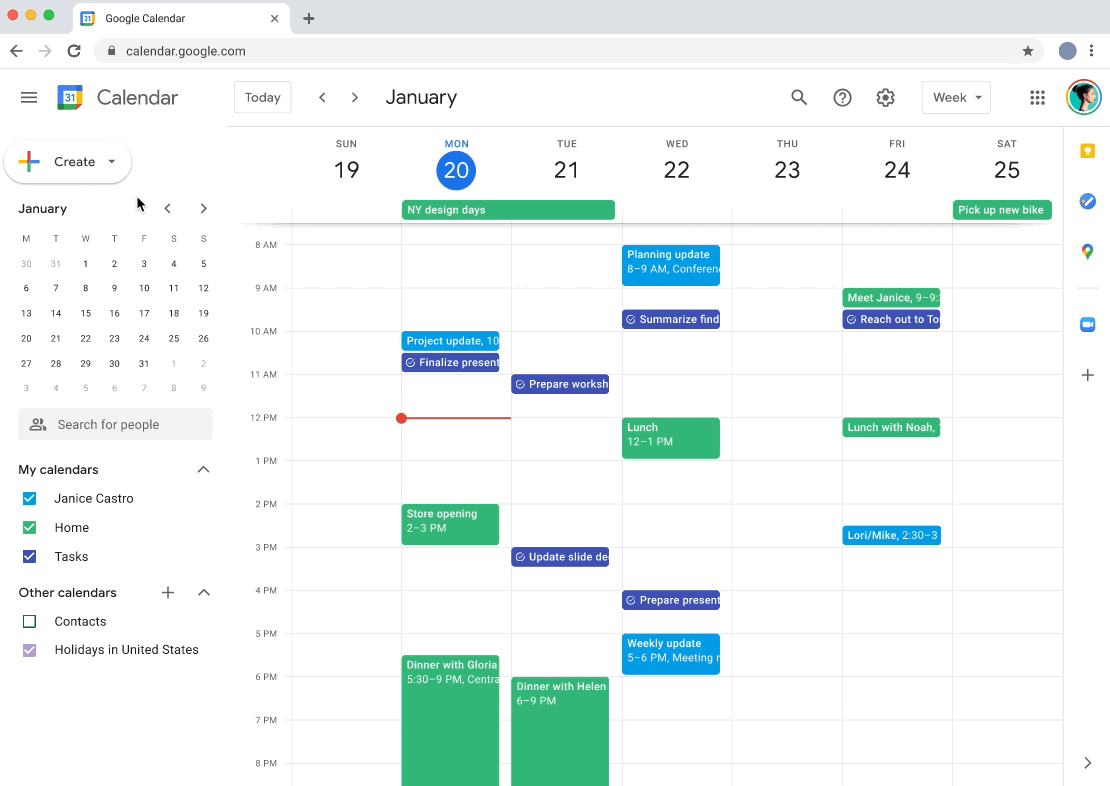 Animated GIF depicting a cursor walking through the creation of a Google Calendar appointment scheduling page.