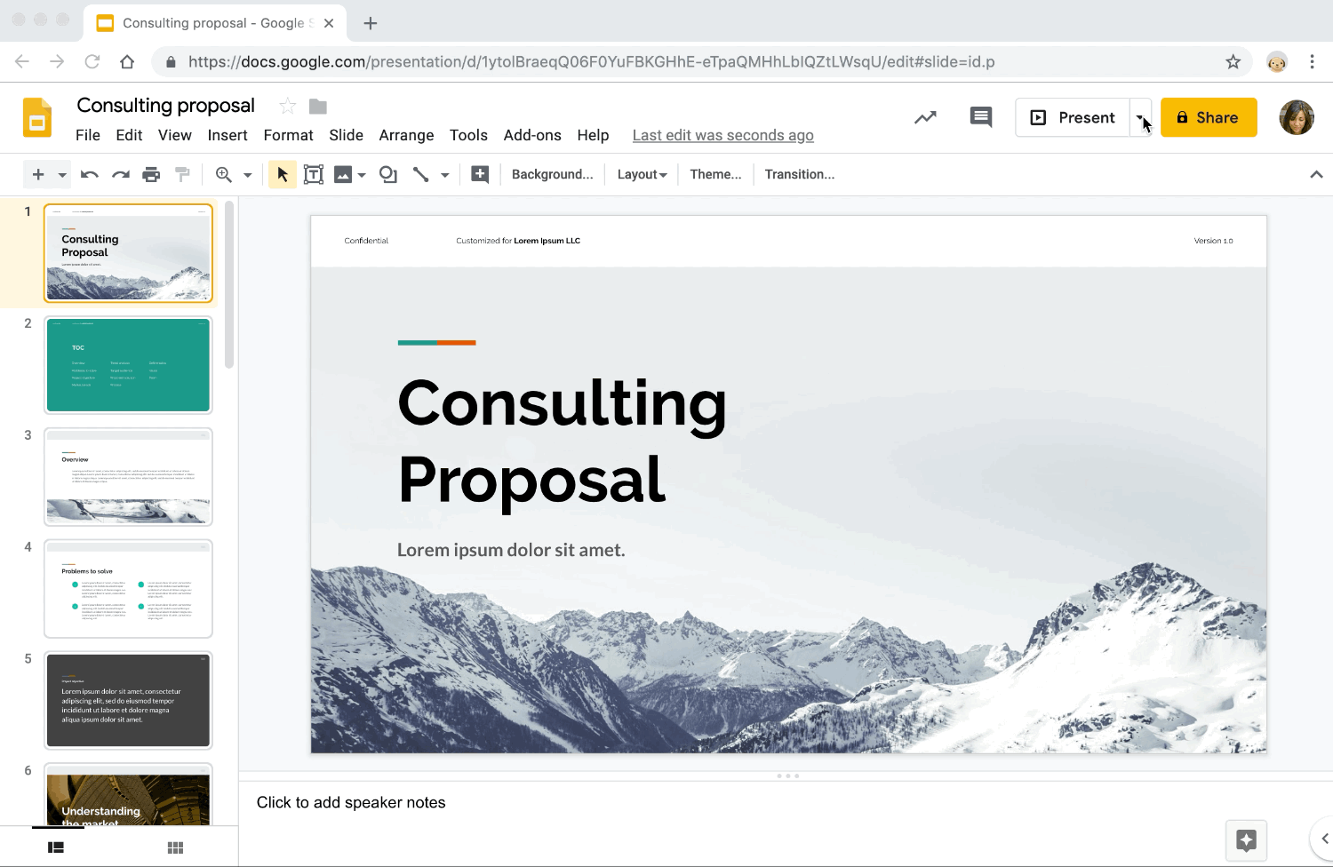gif showing how to use the new resize speaker notes in google slides