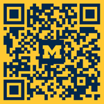 ITS AI Services virtual office hours QR code to register via Sessions @ Michigan