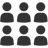 Two rows of three person icons
