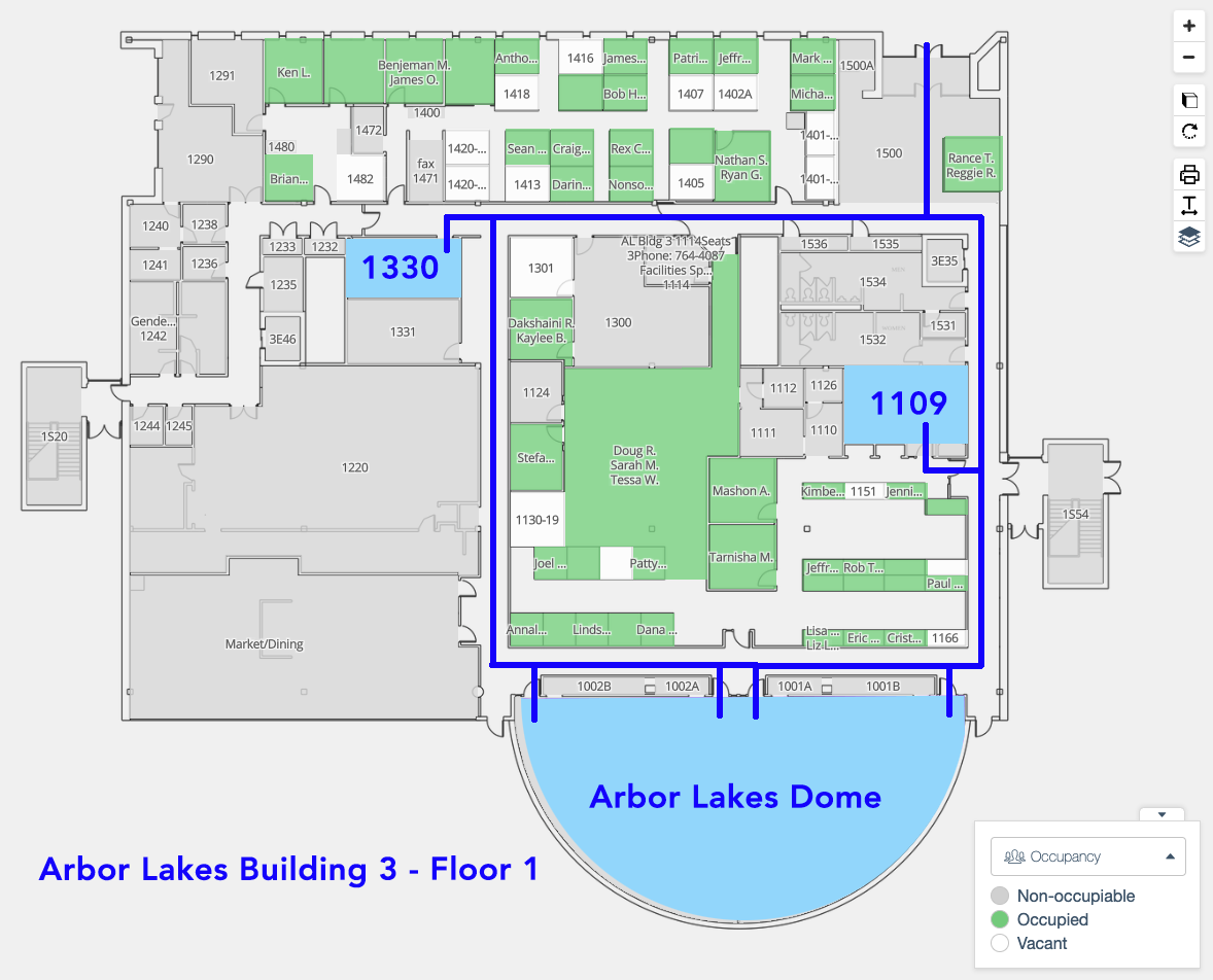 Arbor Lakes 3, Floor 1