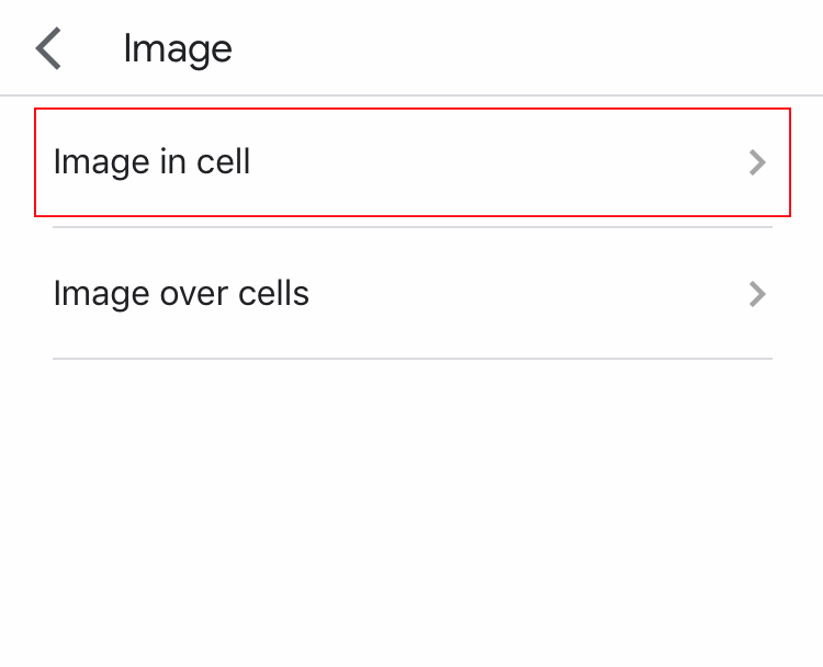 google sheets insert image - step three