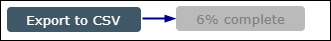 Export to CSV in-progress button showing 6% complete