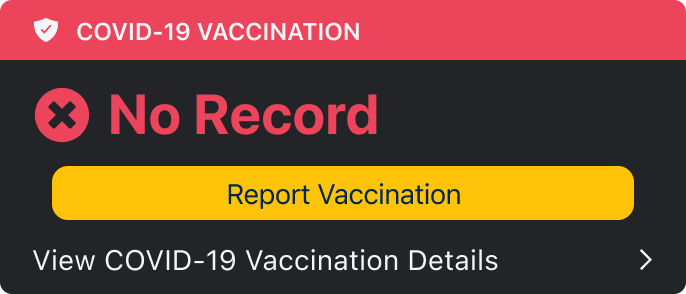 COVID-19 Vaccination No Record