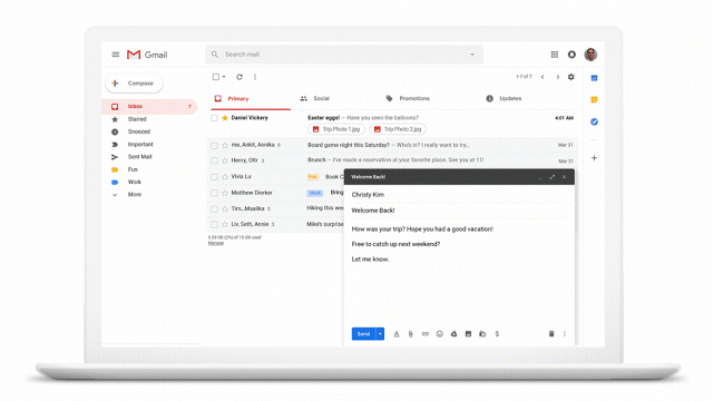GIF depicting how to schedule send in Gmail