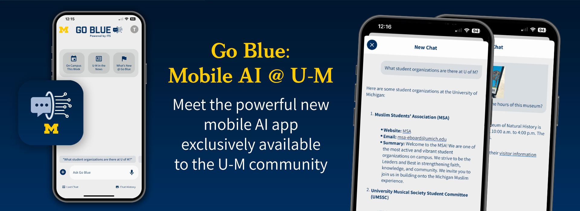 Go Blue AI: Mobile AI @ U-M - Meet the powerful new mobile AI app exclusively available to the U-M community