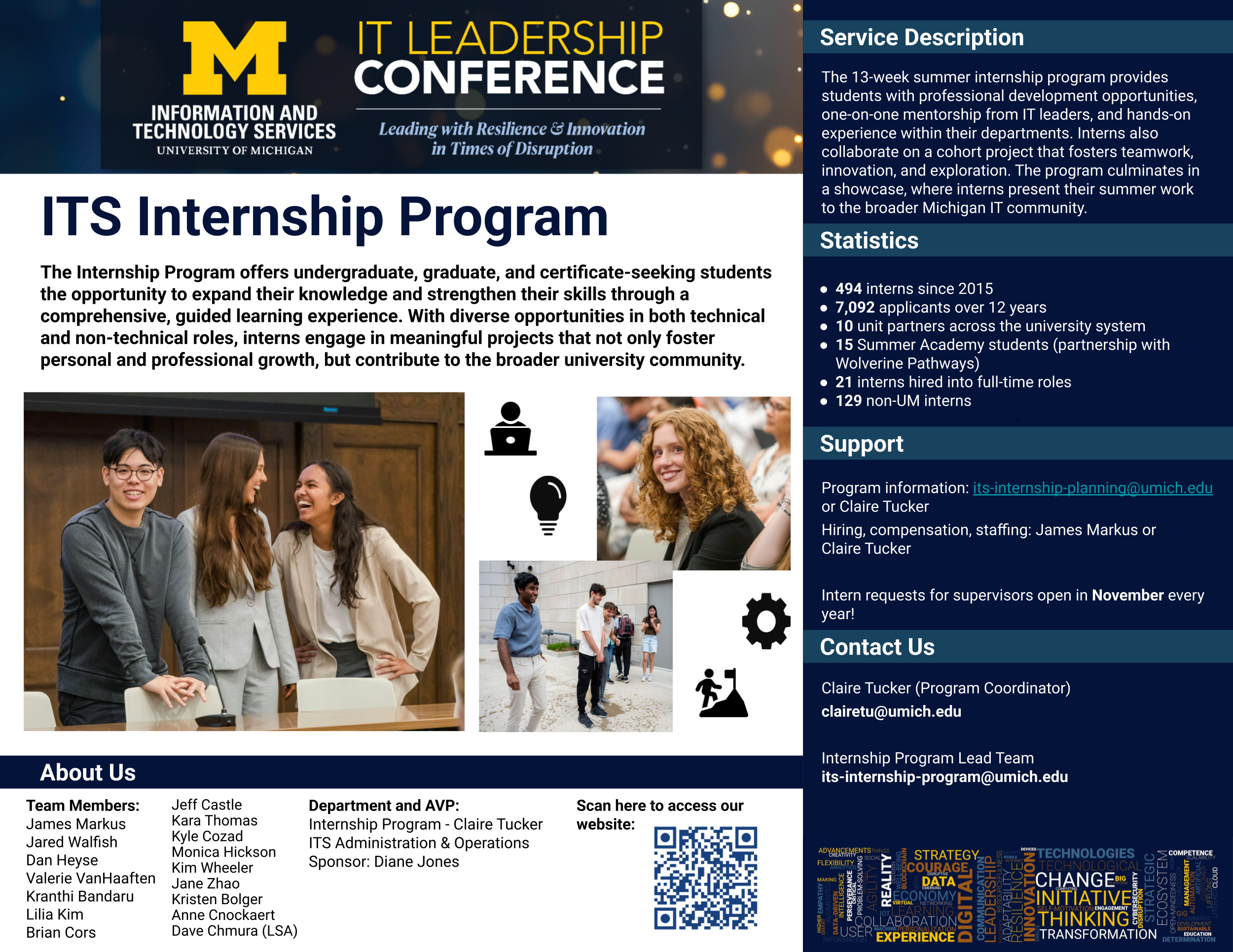 Open the ITS Internship poster