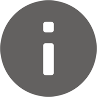 Lowercase letter i in a circle