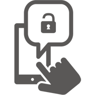 Hand unlocking a mobile device