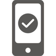 Smartphone with checkmark