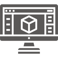 Monitor displaying browser showing software packages