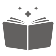 Sparkles above an open book