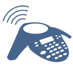 Conference room phone emitting sound