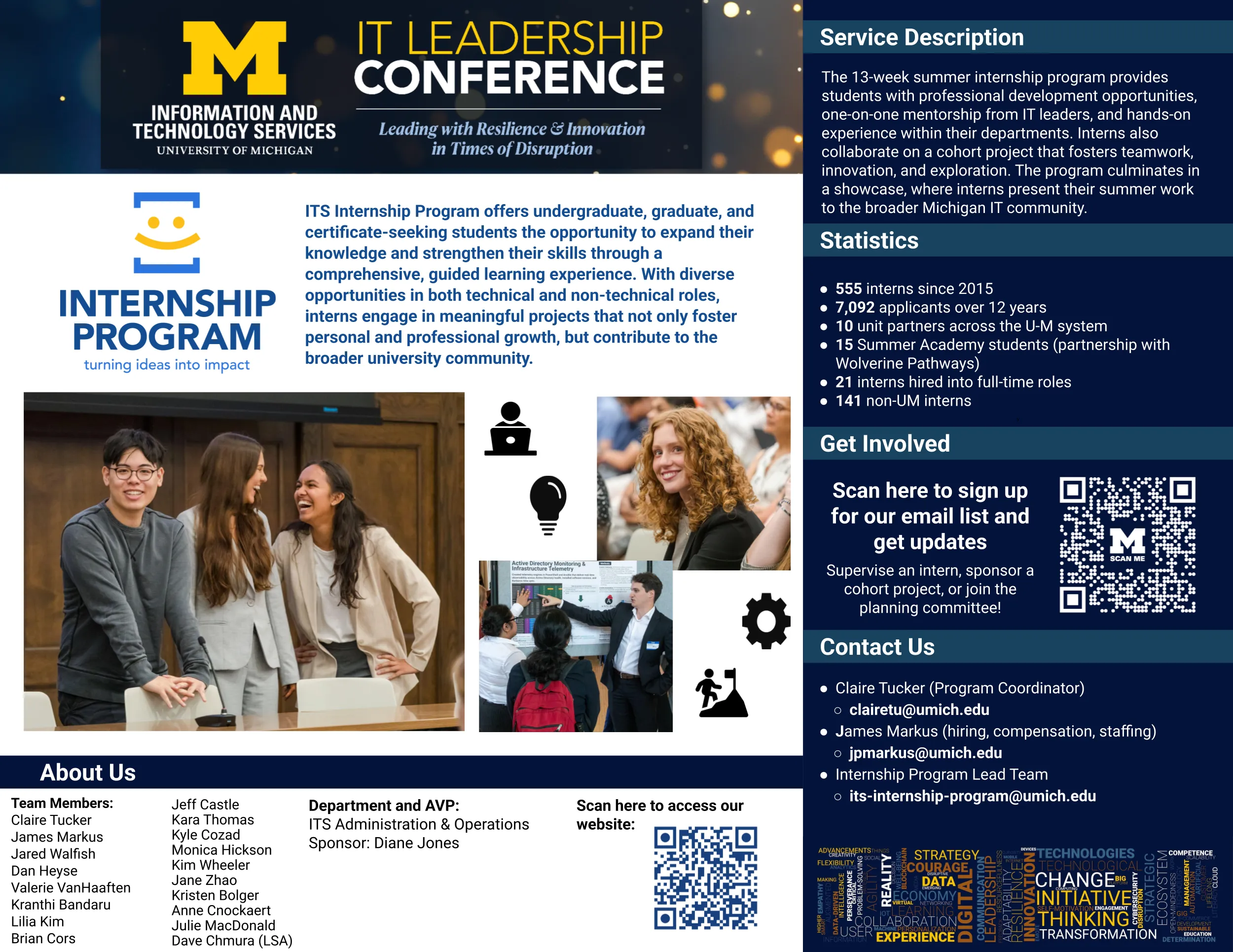 Open the ITS Internship Program poster